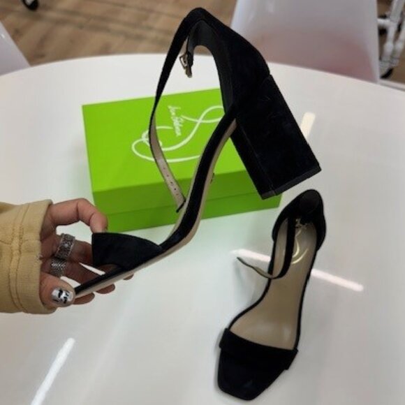 Sam Edelman Black Suede Block Heel | Size 9.5 - Picture 2 of 4